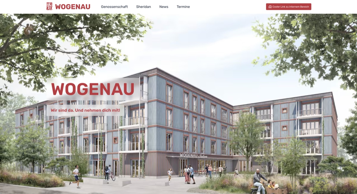 Screenshot des Wogenau-Webauftritts